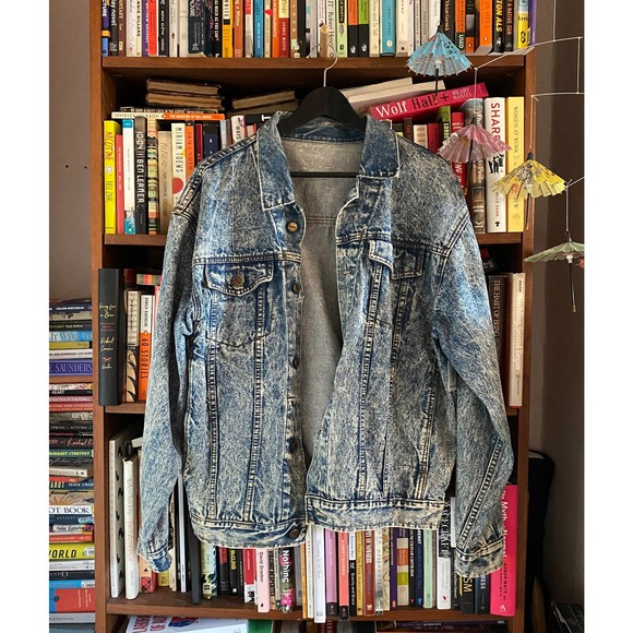 Vintage Forenza 80s style Denim Jean Jacket, mens size L or Unisex oversized - Picture 3 of 8
